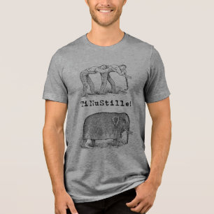 En Tri-matière "chut..." T-shirt grise