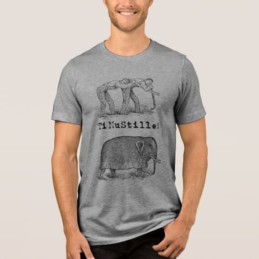En Tri-matière "chut..." T-shirt grise (Recto)