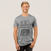 En Tri-matière "chut..." T-shirt grise (Recto plein)