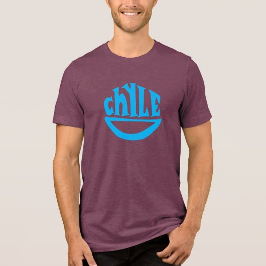 En Tri-matière Chyle Smile Maroon & T-Shirt Bleu (Recto)
