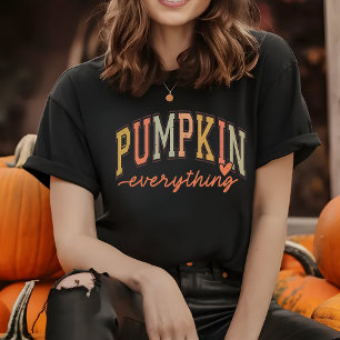 En Tri-matière Citrouille Tout Automne T-shirt femme