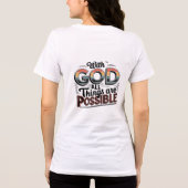 En Tri-matière Classique Élégant Simple T-Shirt pour Femmes à Col (Verso)