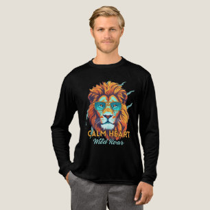 En Tri-matière Cœur Calme, Rugissement Sauvage – T-shirt Lion Éne