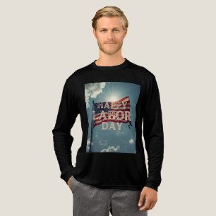 En Tri-matière conception de T-shirt de fête du travail