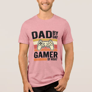 En Tri-matière Conception de T-Shirt de manette vintage de joueur