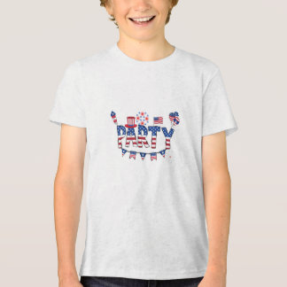 En Tri-matière conception de t-shirt d'image de fête