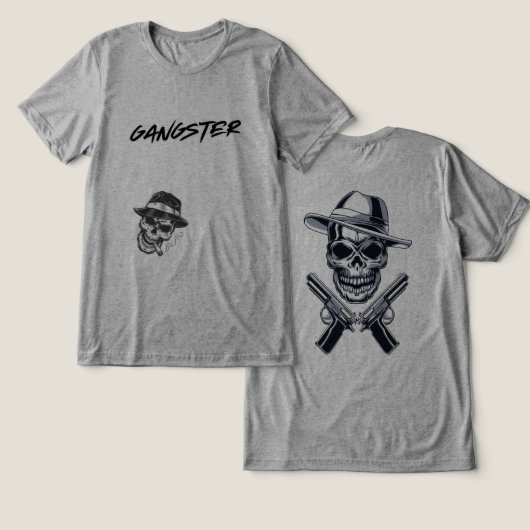 En Tri-matière conception de T-shirt gangster, (Design Recto & Verso)