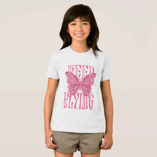 En Tri-matière conception de t-shirt papillon  (Recto plein)