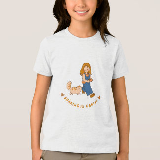 En Tri-matière conception de t-shirt partager c'est aimer