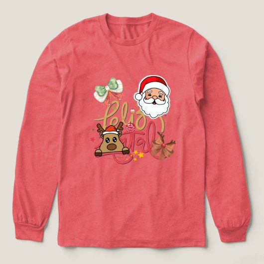 En Tri-matière Cute long sleeved T-shirt for Girls (Motif devant)