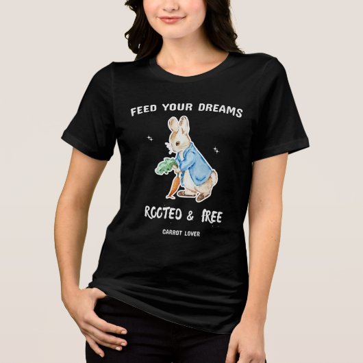 En Tri-matière Cute Rabbit Carrot Lover T-Shirt  (Recto)