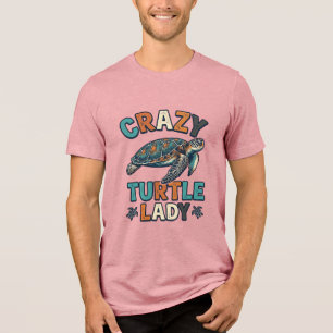 En Tri-matière Dame Tortue Folle Vintage Sea Turtle T-Shirt Desig
