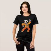 En Tri-matière Dancing Skeleton Drôle Halloween T-shirt crâne (Recto plein)