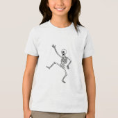 En Tri-matière Dancing Skeleton Line Art T-shirt (Recto)