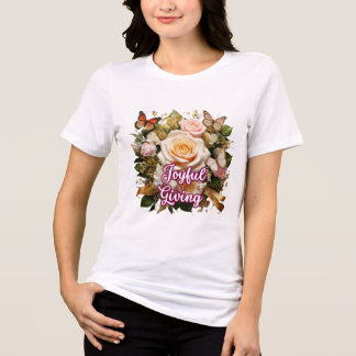 En Tri-matière Don joyeux — T-Shirt à typographie inspirante