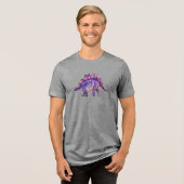 En Tri-matière Dreamy Lavender Stegosaurus : T-shirt Unisex (Recto plein)