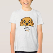 Easily Distracted By Dogs Cute Puppy T-Shirt
