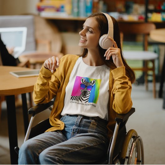 En Tri-matière Ehlers Danlos Sensibilisation Zebra T-Shirt