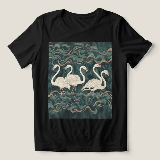 En Tri-matière Elegant Flamingo T-shirt (Design Recto)