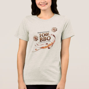 En Tri-matière Elégant T-shirt Lover barbecue pour femmes   BBQ 1