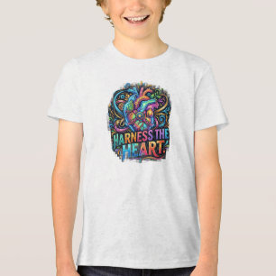 En Tri-matière Exploitez le Cœur Design de T-Shirt Inspirant