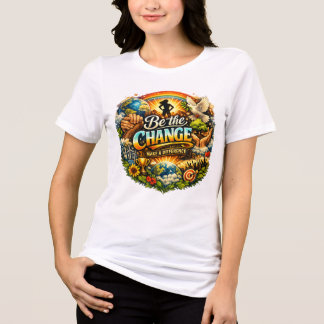 En Tri-matière Femme motivationnelle T-shirt blanc