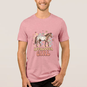 En Tri-matière Fille Appaloosa Vintage Cheval Occidental T-Shirt 