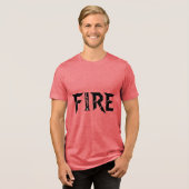 En Tri-matière FIRE – Power Word Typography T-Shirt (Recto plein)