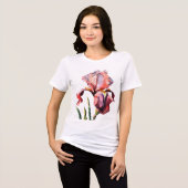 En Tri-matière Fleur de t-shirt blanc (Recto plein)