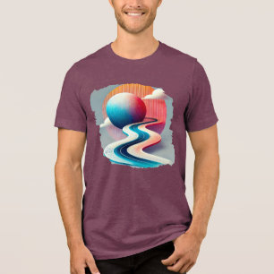 En Tri-matière Flux géométrique - T-shirt Motif Abstrait