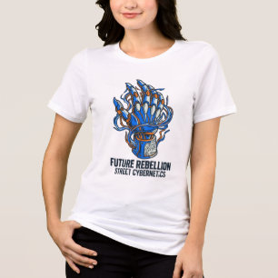 En Tri-matière Futur T-Shirt Graphique de Cybernétique de Rue de