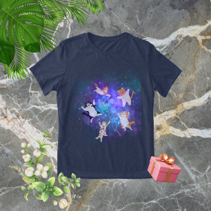 En Tri-matière Galaxy Cats 90s T-Shirt rétro : Drôle Tee Vintage