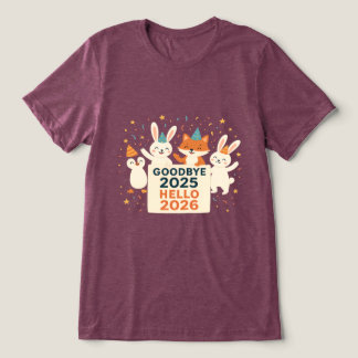 En Tri-matière Goodbye 2025 Hello 2026 Unisex Holiday T-Shirt