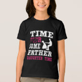 En Tri-matière Heure de la T-shirt de la Fille-Père (Recto)