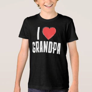 En Tri-matière I Love GRANDPA T-Shirt pour enfants - Don pour gra