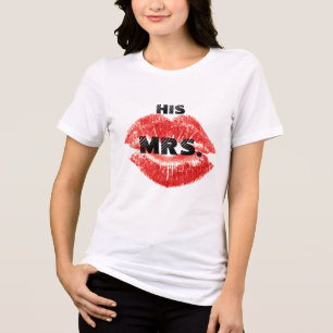 En Tri-matière Je suis son T-shirt Mme Red Lips Brides