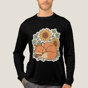 En Tri-matière Joli T-Shirt à manches longues Boho Renard Tournes