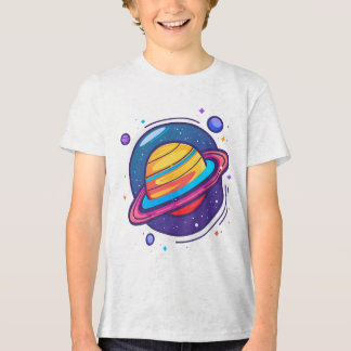 En Tri-matière Joli T-Shirt Bébé Planète Saturne – Espace Coloré