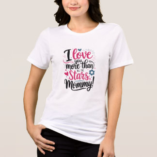 En Tri-matière Joli T-Shirt pour la Fête des Mères - Je t'aime pl