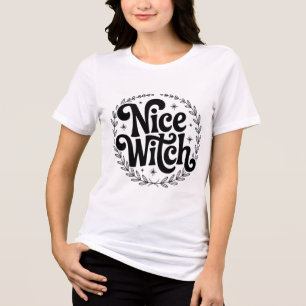 En Tri-matière Jolie Sorcière minimaliste Typographie T-shirt Des