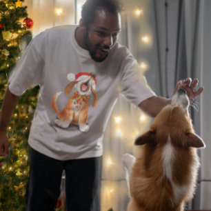 En Tri-matière Joyeux Howl-i-days chien de Noël chantant t-shirt