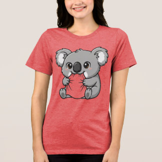  EN TRI-MATIÈRE KOALA DESING T-SHIRT FOR WOMEN