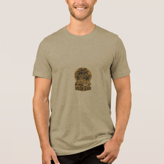 En Tri-matière Le design du T-shirt est une plage dorée