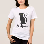 En Tri-matière LE MEOW CHAT NOIR T-shirt (Recto)