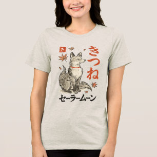En Tri-matière Légende du renard T-Shirt de folklore japonais