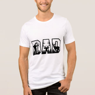 En Tri-matière LETTRE Papa Silhouette Chasse aux Cerfs T-shirt