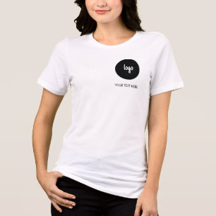 En Tri-matière Logo simple et T-shirt Entreprise textuel