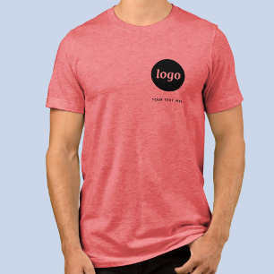 En Tri-matière Logo simple et T-shirt Entreprise textuel