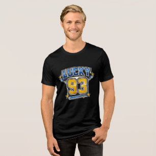En Tri-matière Lucky 93 Rétro Sports T-Shirt Numéroté Luc Vinta