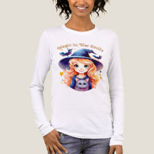 Magie dans son sourire – T-Shirt Halloween pour fe